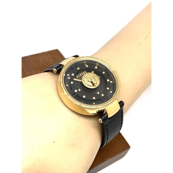 Versus by Versace Women\'s Watch VSPHH1121 Black Dial Gold Case Leather Band 38mm main image 7